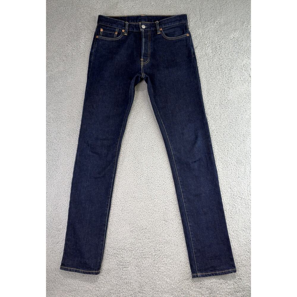 Buck Mason Maverick Slim Jeans Men's 31x32 Button Fly Double Dipped Denim
